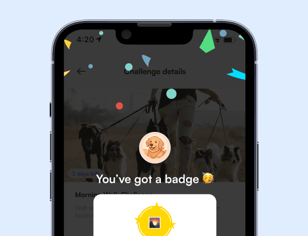 earn badges, celebrate milestones